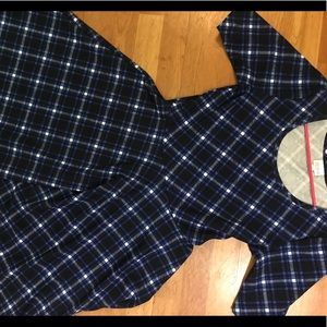 XL LULAROE AMELIA in Blue Plaid